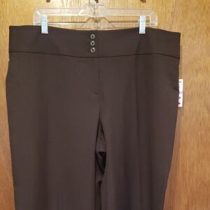 NWT Style & Co Elegant Expresso Roast Women's Wide Leg Dress Pants